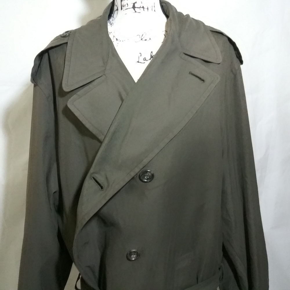 Bill Blass men gray trench coat